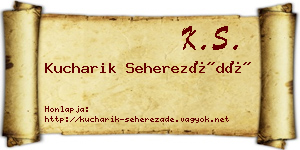 Kucharik Seherezádé névjegykártya